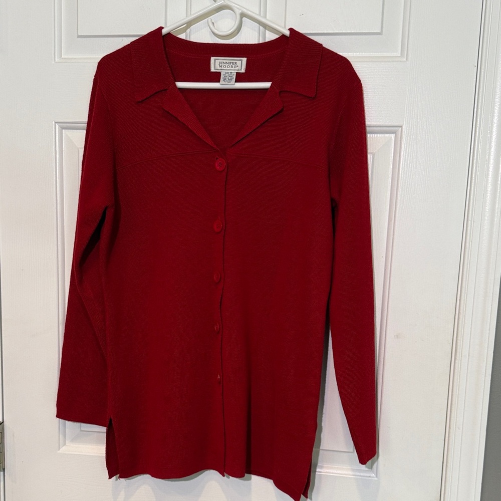 Red Tunic Cardigan